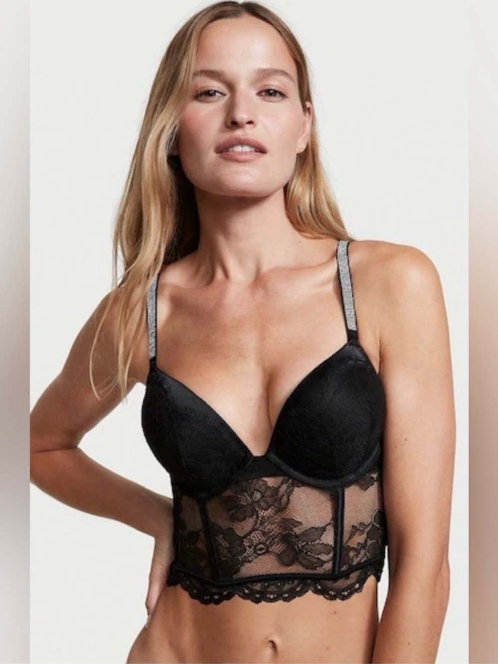 Victoria's Secret Very Sexy
Bombshell Shine Strap Corset Bra Top
